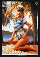 cca 1980 Matrózlány, Bíró Ica(1957-) fitnesz-szakértő, modell, színésznő, énekesnő nagyméretű poszteren, 68x97 cm