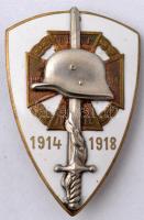 ~1930. "Országos Frontharcos Szövetség" zománcozott Br jelvény függőleges tűvel, a hátoldalon "BERÁN N. BUDAPEST DÖBRENTEI U.2." gyártói jelzéssel (52x34mm) T:2 zománchiba Hungary ~1930. "Hungarian Front Fighters Association" enamelled Br badge with vertical pin, and with "BERÁN N. BUDAPEST DÖBRENTEI U.2." makers mark (52x34mm) C:XF enamell error