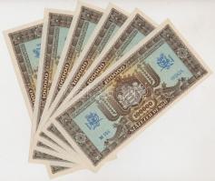 1945. 100.000P (6x) sorszámkövetők T:I,I- hajtatlanok