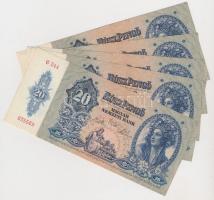 1941. 20P (5x) sorszámkövetők T:I,I- hajtatlanok
