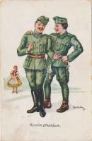 Huszár stratégia / Hussars, humour, artist signed