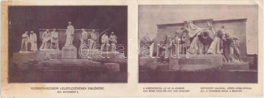 1927 Budapest V. Kossuth szobor leleplezésének emlékére; folding card (fl)