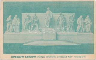 1927 Budapest V. Kossuth szobor leleplezésének emlékére; kiadja Wild, Dob utca 32.