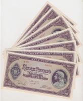 1945. 100P (7x) sorszámkövetők T:I,I- hajtatlanok