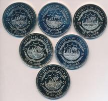 Libéria 2001. 10$ "Szabadság pillanatai" multicolor (6xklf) T:PP ujjlenyomatos
Liberia 200...