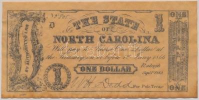 Amerikai Egyesült Államok/Észak-Carolina 1862. 100$ replika T:I-,II USA/North Carolina 1862. 100 Dollars replica C:AU,XF