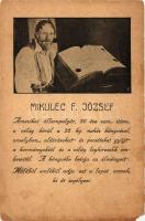 Mikulec F. József / Josip Mikulec globetrotter, collector (non PC backside) (EM)