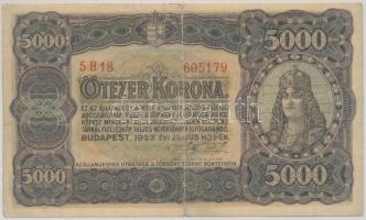 1923. 5000K nyomdahely nélkül, "T.W." jelöléssel T:III,III-