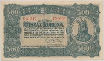 1923. 500K "T.W." jelöléssel, nyomdahely nélküli T:III,III- szakadás