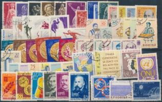 1961-1962 57 stamps + 3 blocks, 1961-1962 57 db bélyeg, közte teljes sorok, vágott és szelvényes bélyegek + 3 db blokk, 2 db stecklapon