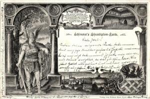 Schönerer's Ehrendiplom-Karte, Eger; Verlag von Johann Russ / Diploma of Honour, Cheb