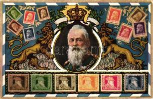 Briefmarken Bayerns, Verlag Ottmar Zieher No. 150 / Ludwig III of Bavaria, set of Bavarian stamps