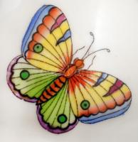 Herendi Viktória mintás váza, kézzel festett, jelzett, hibátlan, m:16 cm