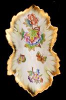 Herendi Viktória mintás tálka, kézzel festett, jelzett, hibátlan, 15x9 cm