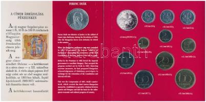 1994. 10f-100Ft 10xklf db + 200Ft Ag "Deák" dísztokos szettben T:BU