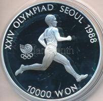 Dél-Korea 1986. 10.000W Ag &quot;1988 Olimpia - Maratoni futás&quot; T:PP South Korea 1986. 10.0000 Won Ag &quot;1988 Olympics - Marathon runner&quot; C:PP