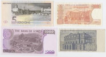 10db vegyes bankjegy nyugat-európai országokból, közte osztrák, finn, olasz bankjegyek T:I--III
10pc...