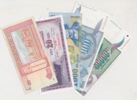 20db vegyes külföldi bankjegy, közte lengyel, román, szovjet bankjegyek T:I-III
20pcs of mixed bankn...
