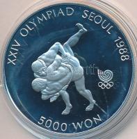 Dél-Korea 1988. 5000W Ag &quot;1988 Olimpia - Birkózás&quot; T:PP South Korea 1988. 5000 Won Ag &quot;1988 Olympics - Wrestling&quot; C:PP