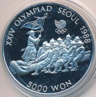 Dél-Korea 1986. 5000W Ag &quot;1988 Olimpia - Kötélhúzás&quot; T:PP South Korea 1986. 5000 Won Ag &quot;1988 Olympics - Tug of war&quot; C:PP