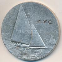 1933. "S.A.C. 1933.VIII.6. / K.Y.C." ezüstözött Br díjérem (37,5mm) T:2