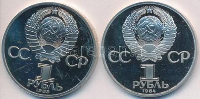 Szovjetunió 1984. 1R Cu-Ni "150 éve született Mendeleyev" + 1983. 1R Cu-Ni "Karl Marx...