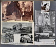 Szombathelyi székesegyházat ábrázoló, kézzel festett borítójú album beragasztott képeslapokkal, képk...