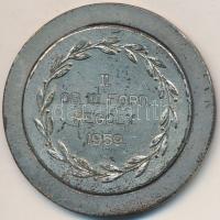 1959. "II. OB. III. Ford. Regöly. 1959." ezüstözött Br díjérem (50mm) T:2-