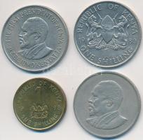 Kenya 1966-1998. 1Sh (4xklf) T:2,2- Kenya 1966-1998. 1 Shilling (4xdiff) C:XF,VF