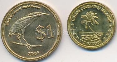 Kókusz (Keeling)-szigetek 2004. 1$ sárgaréz + 2$ sárgaréz T:1-,2 Cocos (Keeling) Islands 2004. 1 Dollar Brass + 2 Dollars Brass C:AU,XF