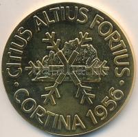 Olaszország DN "Téli Olimpia Cortina d’Ampezzo 1956 részvételi érem" aranyozott ...
