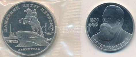Szovjetunió 1985. 1R Cu-Ni "Friedrich Engels születésének 165. évfordulója" + 1988. 5R Cu-...