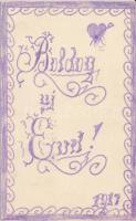 1916 WWI military new year greeting postcard, hand-drawn