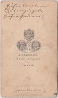 cca 1865 Gróf Széchenyi Karolina, született gróf Grunne (egy másik fotón Grünne), Angerer bécsi műte...
