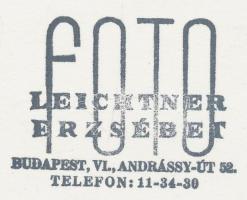 cca 1930-1940 Leichtner Erzsébet vintage fotója Szentpál Olga tánccsoportjának tagjairól, pecséttel ...