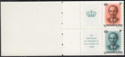 25th anniversary of Grand Duke Jean stamp-booklet, Jean nagyherceg trónra lépésének 25. évfordulója bélyegfüzet