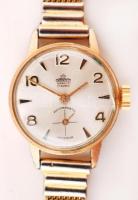 Cornavin női másodperc mutatós karóra, működik, jelzett, fém szíjjal, 17 köves