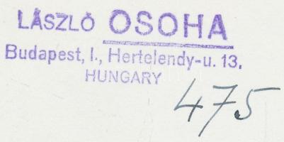 1933 Osoha László: Csónak javítása, pecséttel jelzett vintage fotóművészeti alkotás, 21,5x16,5 cm