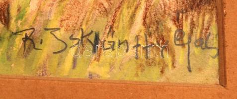 R. Istvánffy jelzéssel: Róka koma, pasztell, papír, paszpartuban, 19,5×22 cm