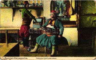 Bosnia and Herzegovina folklore, Turkish cafe, interior (EB)