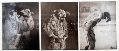 cca 1962 Busójárás Mohácson, 7 db jelzetlen kép Kotnyek Antal (1921-1990) fotóriporter hagyatékából,...