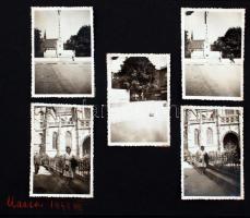 1943. augusztus, Kirándulás Kassára, családi fotóalbum két lapja, rajta 8 db 6x9 cm-es fotó