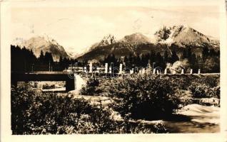 14 db VEGYES fekete-fehér felvidéki városképes lap; Tátra / 14 mixed black and white Upper Hungarian...