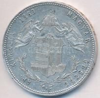 1869KB 1Ft Ag "Ferenc József / Angyalos címer" T:2,2- kis ph.
Adamo M15