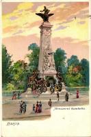 Paris, Monument Gambetta litho