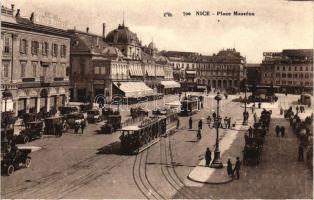 Nice, Place Masséna / square, tram, automobiles