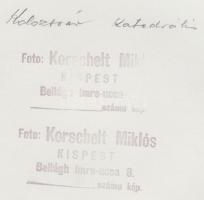 cca 1941 Korschelt Miklós (1900-1982): Kolozsvári katedrális, feliratozott, pecséttel jelzett vintag...