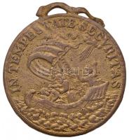 DN Szent György emlékérem sérült füllel (35,5mm) T:2-