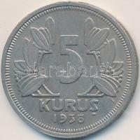 Törökország 1938. 5K Cu-Ni T:2 Turkey 1938. 5 Kurush Cu-Ni C:XF