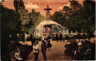 Graz, Franz Josef Brunnen, Stadtpark / fountain, park (b)